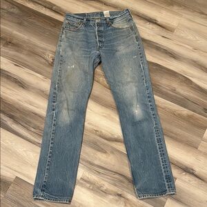 90’s Levi's Blue Straight Leg Vintage Distressed Jeans